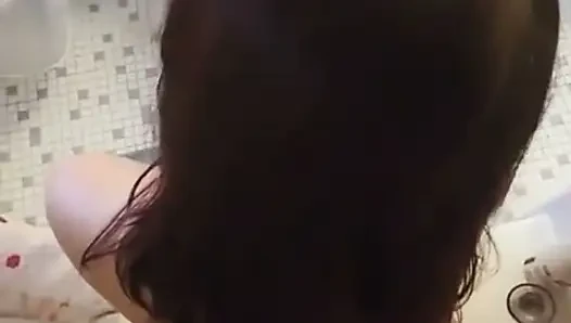 Fresh Cum for Her Hair Before Shower