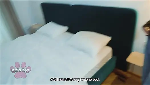 Oops, Stepson Accidentally Cum in Stepmom After Fucked Stepsister, Polly Yangs in Shared Bed at Night in Hotel Room