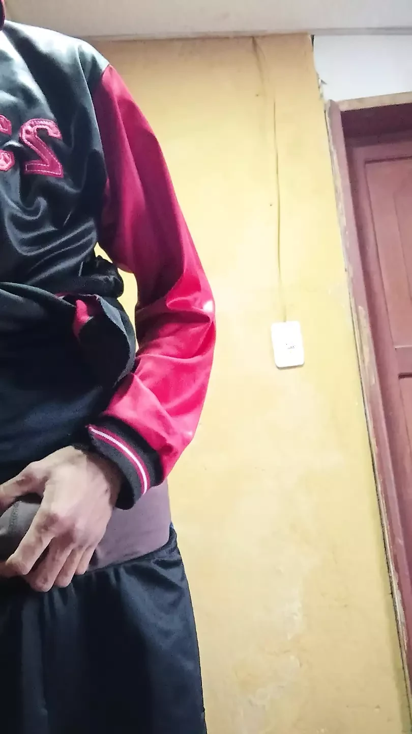 a big cock- boy masturbating in his bed