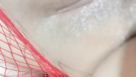 These huge natural tits in oil were fucked and finished