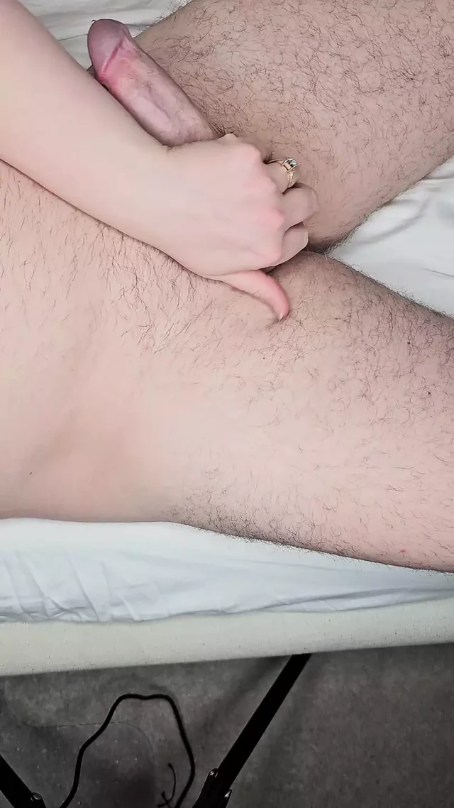 A morning ball massage to start his day
