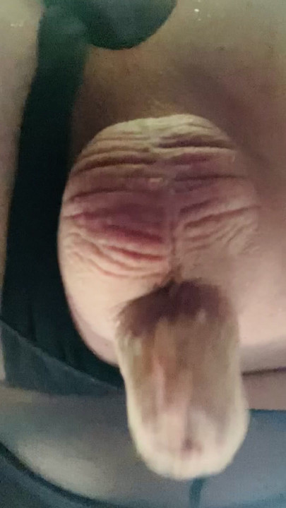 Small and Limp White Clitty Sissy with BBC dildo