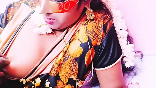 Hintli üvey kız kardeş kocasının üvey erkek kardeşini sikiyor. Telugu edepsizce konuşuyor.