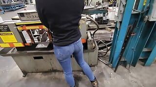 Babe with Hot Natural Ass at Work Gives It up to Coworker and Fucks Dogging
