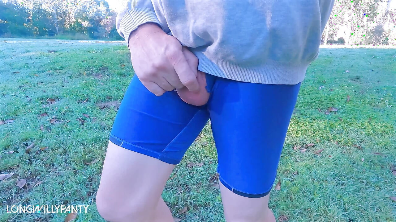 Straight uncut cock walks around with it exposed in public