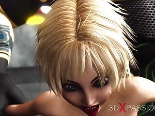 Sexe extraterrestre ! Une super blonde sexy se fait baiser par Anubis sur l’planète