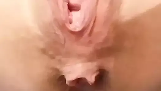Gaping wet pussy