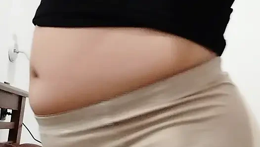 She dances and displays her charms