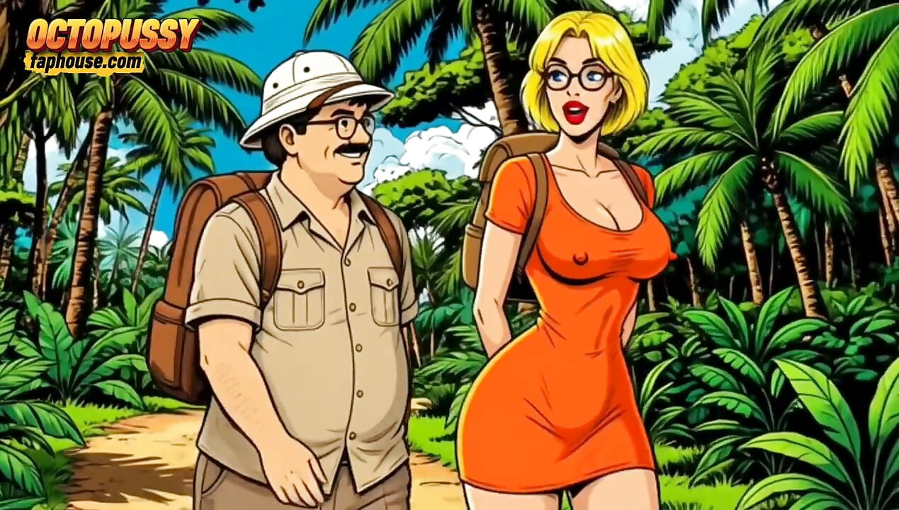 Cuckold kijkt toe hoe zijn jonge vrouw wordt geneukt door een oude Afrikaanse man