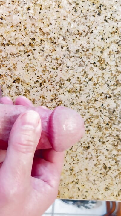 Quick cum on my bathroom counter
