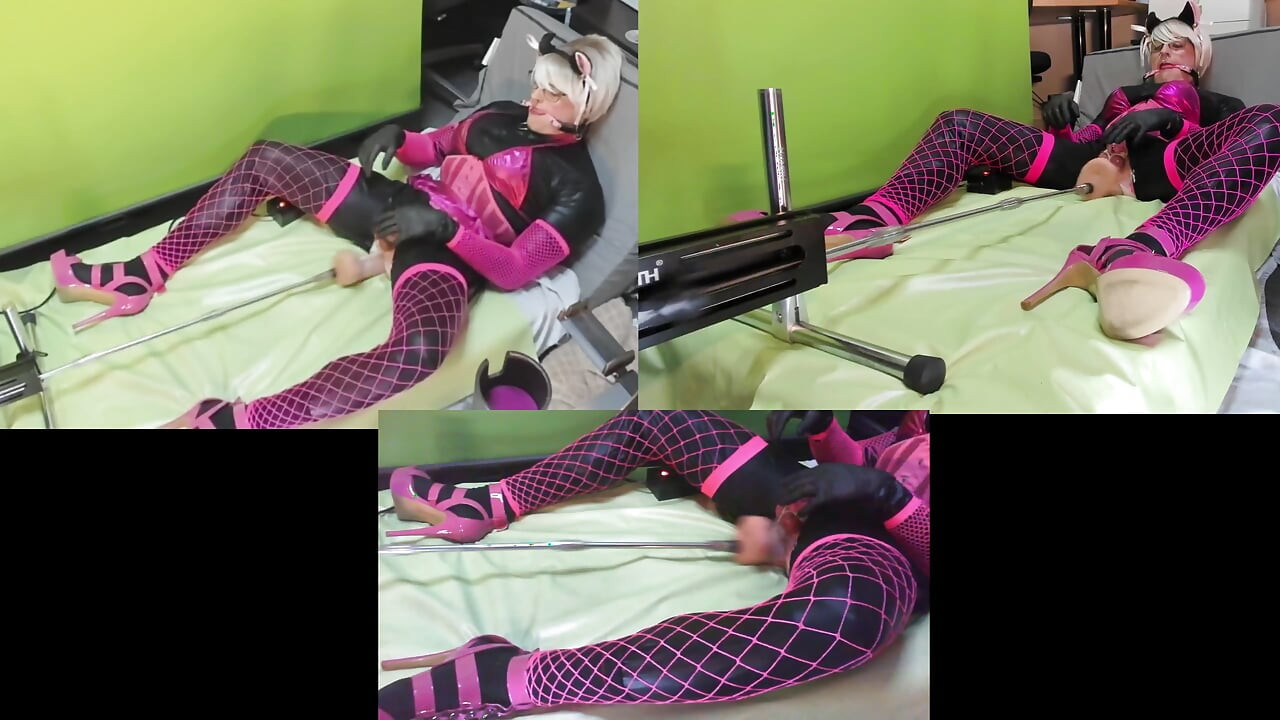 Fucked balls deep by 12 inch dildo