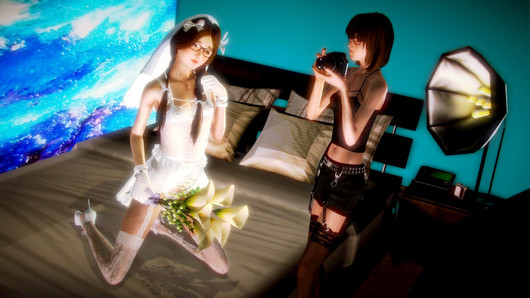 A risky photoshoot just before the wedding day (3D Hentai)