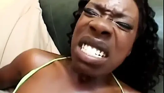 Ebony queen takes a couple of big cocks