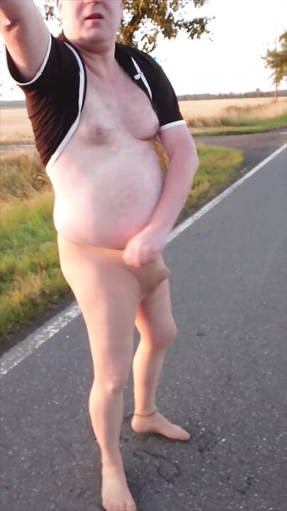 Walk in Tights on the Country Road