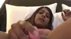 Hot Indian girl masturbating vibrator juicy pussy