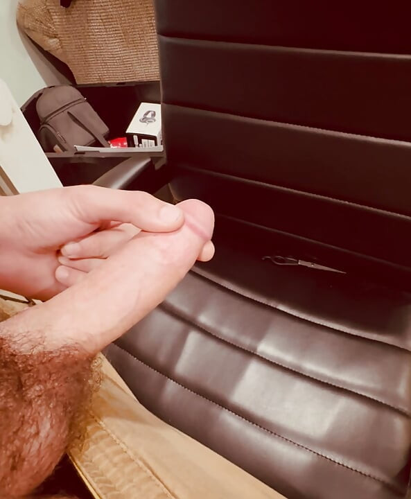 Guy randomly starts leaking and blasting cum out of nowhere