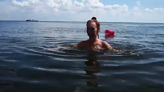 Volga-river'da yüzme