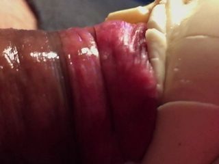 Close-Up Uncut Cock Play, Fucking Rubber Pussy, Orgasm & Cum