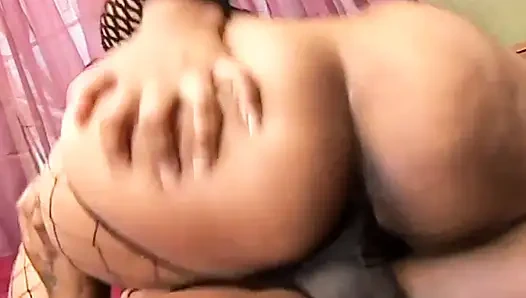 BBW Black Pussy with a Big Ass Banged by a Big Black Cock