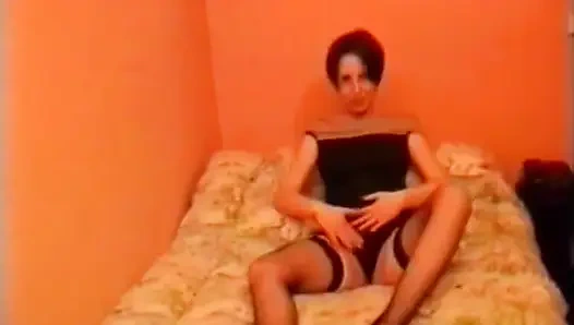 A Young Woman Is Making a Video for Us by Exhibiting.