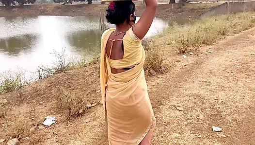 Gaon Ki Talab Par Sexy Hot Bhabhi Ka Romantic Video | Kiran bhabhi Fucked Village Outdoor Sex Video Full Hindi Audio