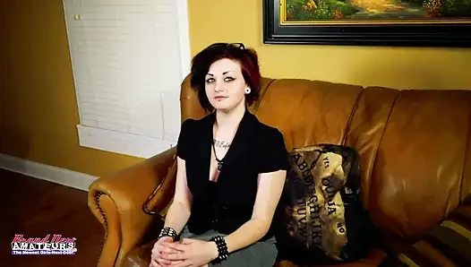 Sexy Inked Brunette Marcie Plays With Toys!