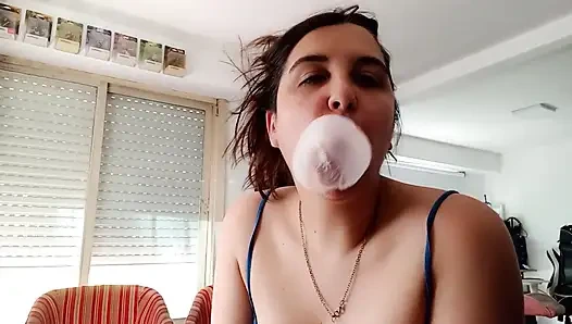 Doing Huge and Messy Bubblegum Bubbles - Bunny Looner