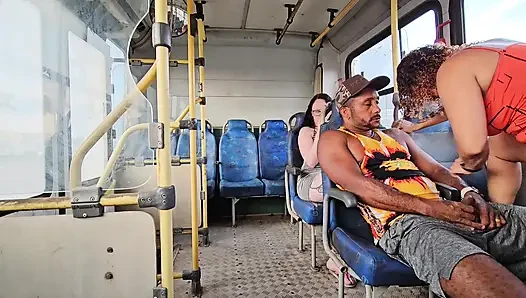 A SHAMELESS COUPLE RIDING IN PUBLIC TRANSPORT AND BACKSEAT PASSENGER FILMING EVERYTHING