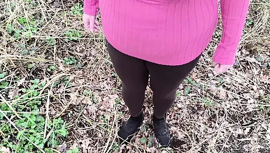 Going for a walk while beating your breasts