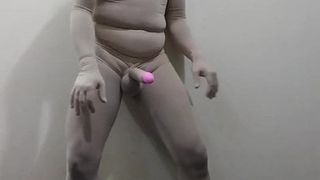 Zentai gorilla masker penis naakt dans femdom slaaf