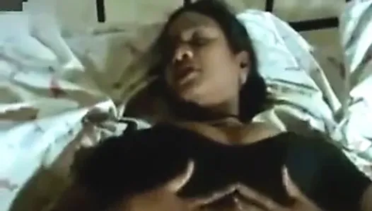 Busty Indian mature gets her boobs fondled and kissed hard