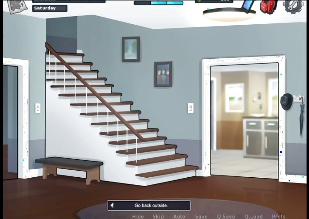 Stepmom cooking food in kitchen in underwear only