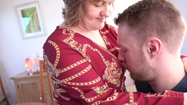 AuntJudysXXX - Mature Cougar Housewife Mrs. Kugar brings home a young man from the club
