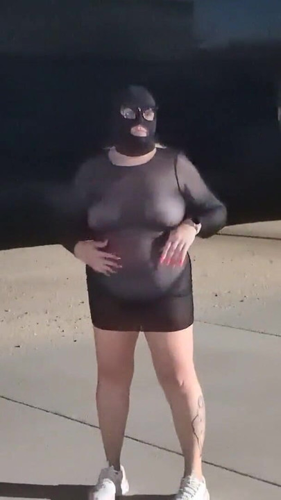 Thick BBW wife strips in public park and role play with hus! BadBlondieMonroe | Clip 1