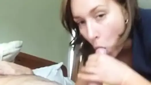 Blowjob and Swallowing Cum with a bit of Choking