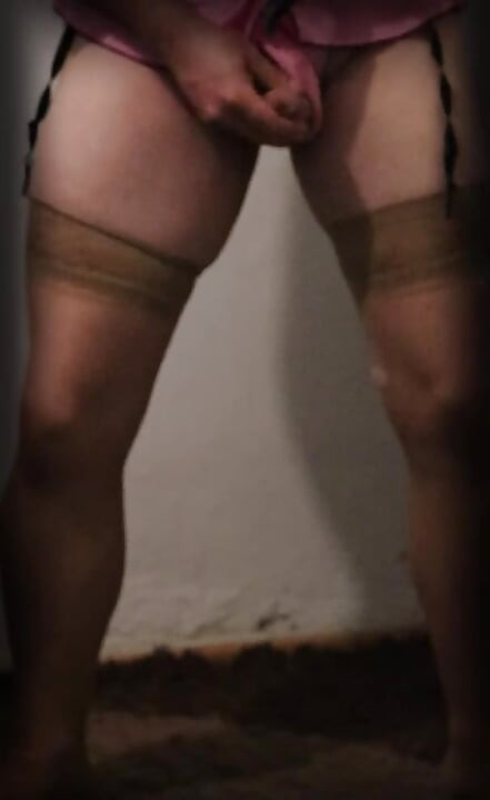My friend is a voyeur and records me through the crack in the door... and I let him.