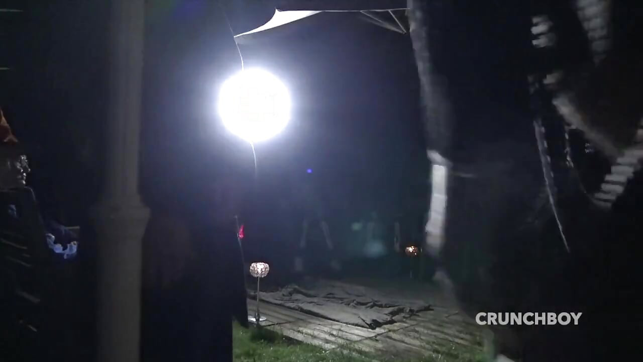 Amateur cam fucked bareback at night for Halloween