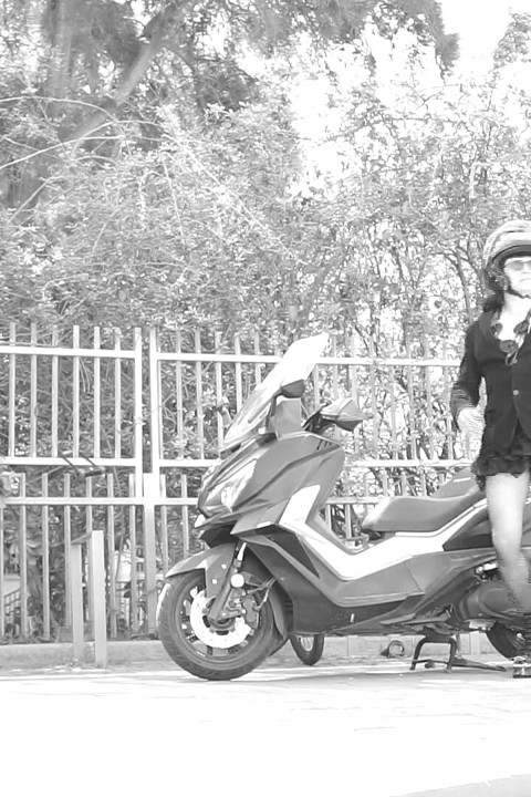 During the Ride, Her Skirt Lifts up and Reveals Her Small Penis