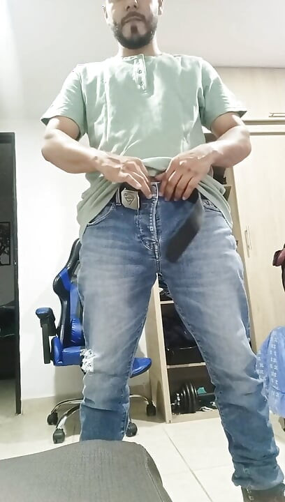 Dick Out of Pants and Urinating at Work