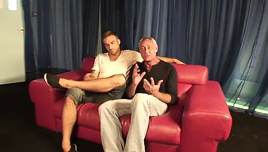 Black Angelica has Ben Dover and stepson's knees shaking