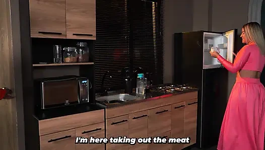 A busty blonde realizes just how big her sister's husband's cock is, so she decides to give it a try