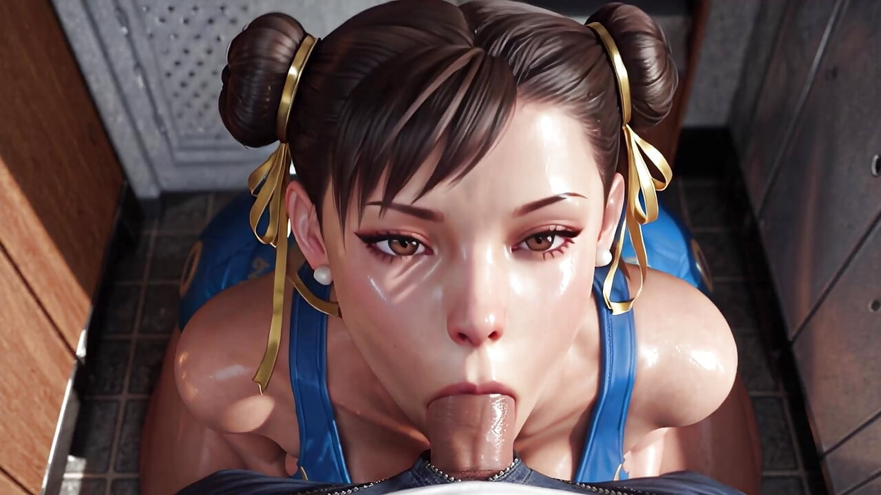 Animação 3D: Street Fighter - Chun Li boquete de quatro foda anal sem censura Hentai