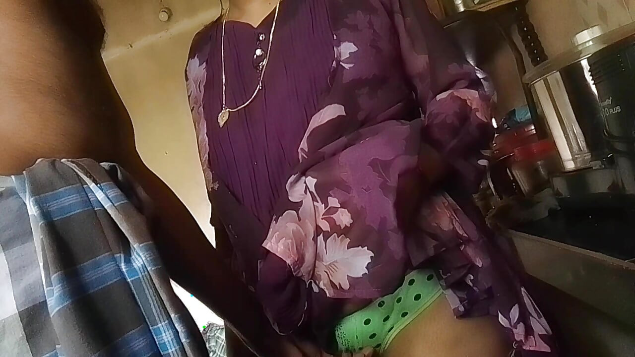 Indian village couple having sex in the kitchen