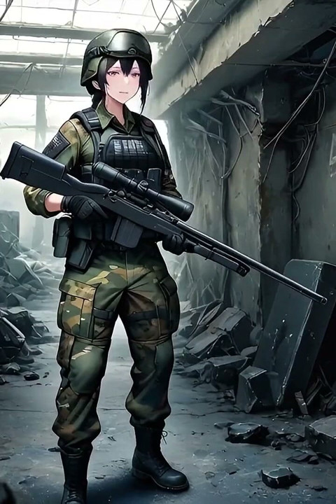 Military Girl Realized Love Is Better Than War - Hard Fuck in the Ai Combat Zone