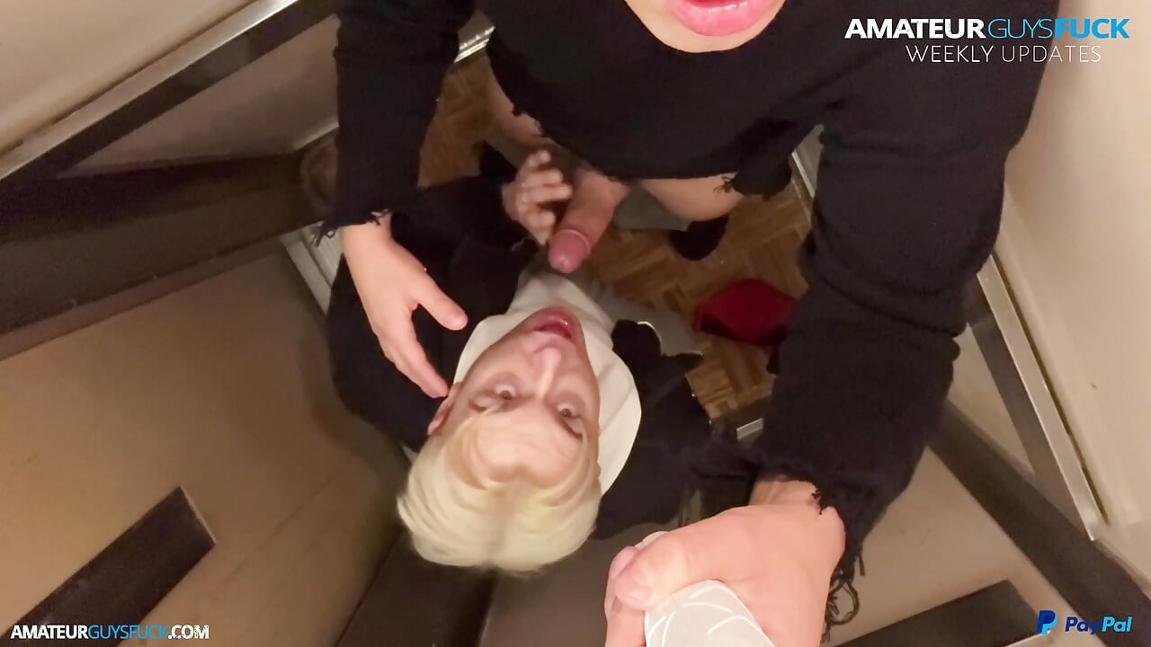 INSANE Best Friends Start Fucking in the Car and Finish in the Elevator  Almost Got Caught