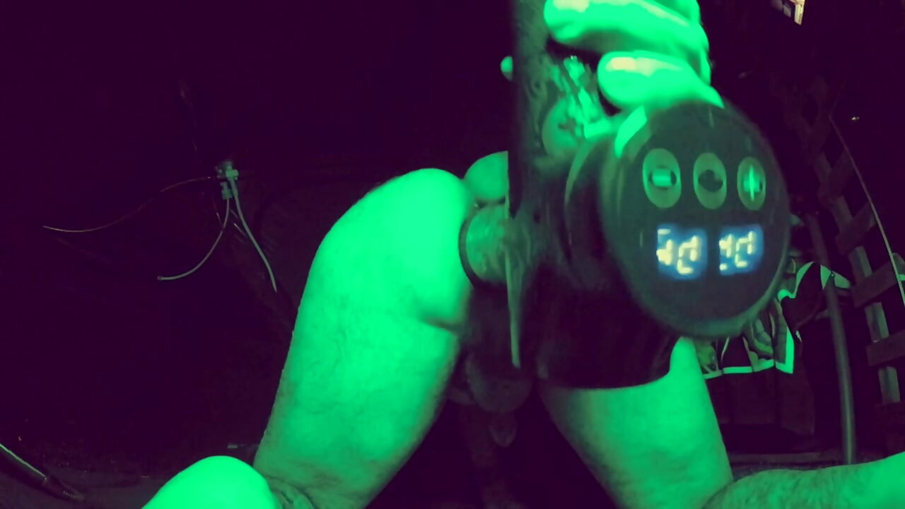 Deep Anal massage gun makes me leak precum