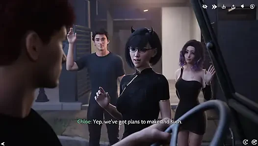 Taze kadınlar #2 - Chloe ve Julia bir şişe şarabı üçlü sekse dönüştürüyor