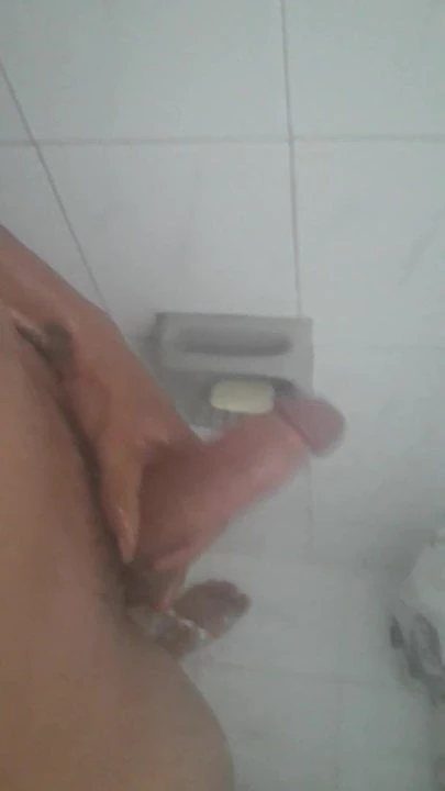 taking a shower enjoying my dick