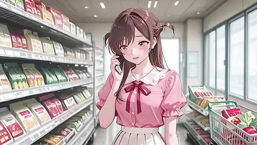 Косплей Chizuru Mizuhara Хентай. Ленивый день покупок превращается в секс