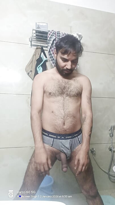 Indian Rajasthani desi man enjoy shower and masterbation show with neighbour police officer uncle daddy pakistani daddy teacher